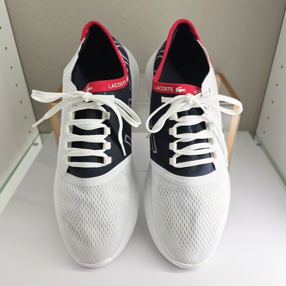 Lacoste Men Sneakers LT‎ FIT 119 White/Blue/Red 9.5 - Picture 9 of 11